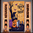 thumbnail image 3 of Halloween Pumpkin Banner Witch Hat Cemetery Decoration Trick or Treat Poster for Halloween Party Indoor Outdoor, 3 of 7