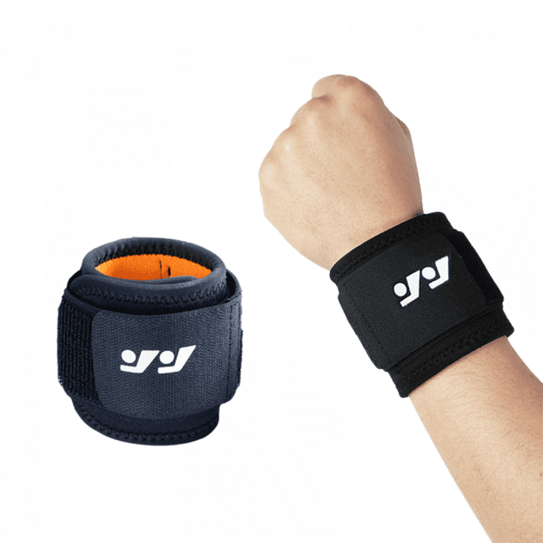 Paquete de 2 correas de compresión para la muñeca y muñequera Muñequera deportiva para fitness Levantamiento de pesas Tendinitis ajustable (naranja) - naranja oso de fresa Electrónica