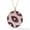 Rose Gold on Silver, Red & Clear CZ, variant on Evil Eye Luck Charm CZ Crystal 0.9" (23mm) Round Disc Pendant & Chain Necklace in .925 Sterling Silver