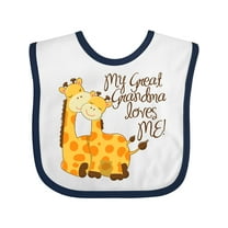 Inktastic My Great Grandma Loves Me Boys or Girls Baby Bib