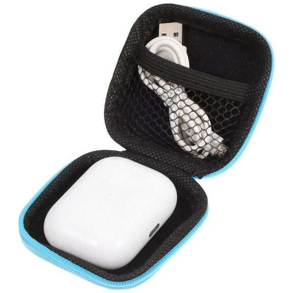 STOBOK Water Tight Headphone Pouch with Soft Cloth Lining and Mesh Pocket for Accessories
