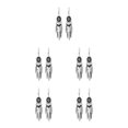 thumbnail image 2 of Qarigey Pendientes clásicos occidentales Pintura de aleación Bohemio Ligero Exquisito Moda Atractivo Colgantes de oreja Joyería negro negro 5Conjunto, 2 of 6
