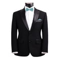thumbnail image 2 of Mens Smooth Satin Feel Pre-Tied Bow Tie and Pocket Square, 2 of 6