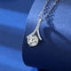 thumbnail image 4 of Elegante collar colgante de plata para mujer, cadena de 45 cm incluida, regalo de bisutería para novias, collar brillante resistente al deslustre para eventos nocturnos, cierre ajustable, 10 g, 4 of 6