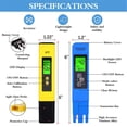 thumbnail image 2 of TDS Meter (Digital Water Tester) + PH Meter Tester for Hydroponics, Household Drinking, and Aquarium, 2 of 6