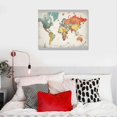 thumbnail image 4 of Awypu World Map Wall Art Canvas Wall Art Pictures Artwork Bedroom Bathroom Wall Decor Antique Decor Large Painting Office Wall Art Decor Canvas Prints for Living Room Abstract Map of the World, 4 of 4