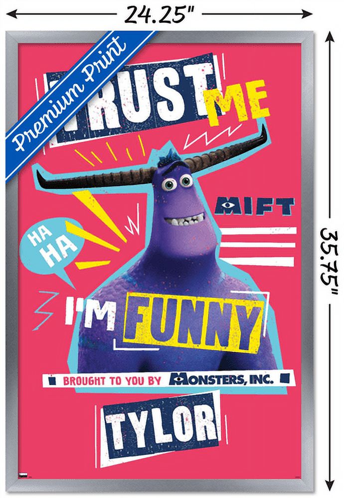 Disney Monsters at Work - Trust Me Wall Poster, 22.375" x 34", Framed