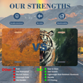 thumbnail image 7 of 1 Pcs 2D Flat License Plate Covers & Frames, Roaring Tiger For Decorative Front, Waterproof For Decoration Aluminum License Plate Covers & Frames Cover For Men Women, 12" X 6", 7 of 7