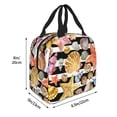 thumbnail image 4 of Kdxio Sea Shell Print Insulated Lunch Bag,Reusable Tote Lunch Box for Women Men,Leakproof Cooler Lunch Bags for Work Office Travel Picnic, 4 of 6