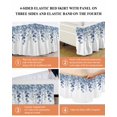 thumbnail image 6 of Blue Teal Botanical Wrap Around Bed Skirts for Queen Bed 18" Drop,Bed Skirt with Adjustable Elastic Belt Dust Ruffle Bed Valance for Bedroom Hotel Eucalyptus Leaves Pastoral Floral Bed Frame Cover, 6 of 7