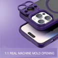 thumbnail image 6 of Compatible with iPhone 14 Pro Max Frosted Stand Case Magnetic Lens Frame Bracket Invisible Kickstand Fashion Shockproof Protection Cover for Women Man Purple, 6 of 13