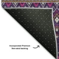 thumbnail image 3 of Addison Rugs Mayfield Washable Transitional Boho Purple Runner Rug, 2'3" x 7'6", 3 of 5