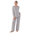 thumbnail image 4 of Aria Brushed Jersey Knit Long Sleeve Split Neck Pajama Set with Pockets, Sizes XS-5X, 4 of 5