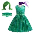 thumbnail image 1 of Lstmmwd Niñas Disgust Halloween Cosplay Fiesta sin Mangas Vestido Verde Disfraz, 1 of 7