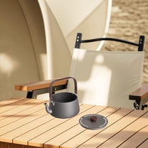 koolsoo Camping Kettle Teapot Camping Tea Kettle for Mountaineering Campfire Fishing Gray