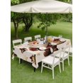 thumbnail image 3 of Outdoor Tablecloth with Umbrella Hole and Zipper, Christmas Snowflakes Rectangle Table Cloth 60x102 Inch Waterproof Tablecloth, Xmas Winter Gnomes Bells Beige Picnic Table Cover for Patio Camping, 3 of 7