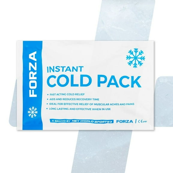 FORZA Instant Ice Pack for Sports Injuries | Single Use Cold Compress for Pain Relief and Swelling Reduction