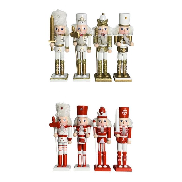 Estatuilla de Cascanueces de 18 Cm, 8 Uds., Librería de piezaza Independiente Regordeta Sunnimix marioneta soldado cascanueces