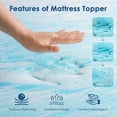 thumbnail image 3 of Mattress Topper Full Size, 2 inch Memory Foam Mattress Topper, Ventilated and Breathable, Bule, 3 of 8