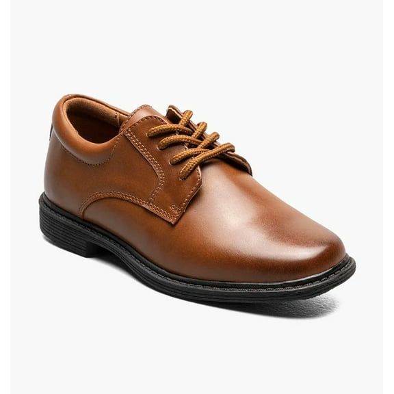 Stacy Adams Kid's Boy's Size 8 M, Austin Plain Toe Oxford Dress Shoes, Cognac