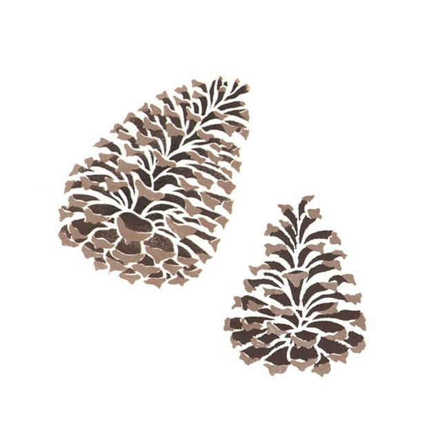 Pine Cones Wall Stencil - DEE299 by DeeSigns - Walmart.com - Walmart.com