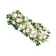 thumbnail image 2 of Arco de boda artificial con flores, arreglo floral falso, letreros rústicos de bienvenida para Blanco, 2 of 9