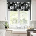 thumbnail image 3 of Misty Forest Valance Curtain, Rustic Farmhouse Pine Tree Landscape Country Woodland Deer Print Blackout Short Window Drape for Kitchen Living Room Bedroom, 54x18inch, 3 of 6