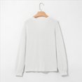 thumbnail image 4 of Blusas Tipo Suéter de Larga Informales con Cuello en V y Cuello de Gofre para Mujer S, 4 of 9