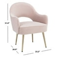 thumbnail image 5 of SAFAVIEH Dublyn Mordern Style Upholstered Side Chairs, Light Pink, 5 of 13