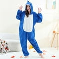 thumbnail image 7 of Jsaierl Cute Cartoon Onesie Pajamas for Women Winter Fleece Fuzzy Sleepwears Homewears Funny One Piece Christmas Costumes Jumpsuit, 7 of 7