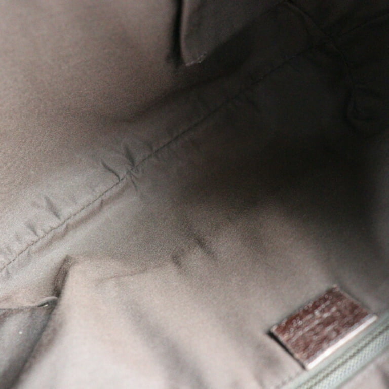 Gucci Italy. Sherry Line Brown Leather/Canvas Handbag / Shoulderbag