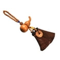 thumbnail image 5 of JISADER Car Pendant Gourd Statue Beaded Universal Wooden Car Mirror Interior Pendant brown, 5 of 9