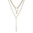 thumbnail image 2 of Collier à chaîne en couches réglable: Star Disc Pendentif Y Collier Collier Collier Collier, 2 of 10