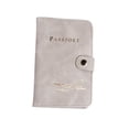 thumbnail image 1 of Funda para pasaporte de piel sintética, tarjetero, organizador de documentos de moda para pasaporte gris claro, 1 of 9