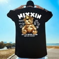 thumbnail image 3 of Camiseta holgada de algodón de manga corta para hombre, ropa de calle Harajuku con estampado de dibujos animados, Hip Hop, talla grande 5XL, 3 of 5