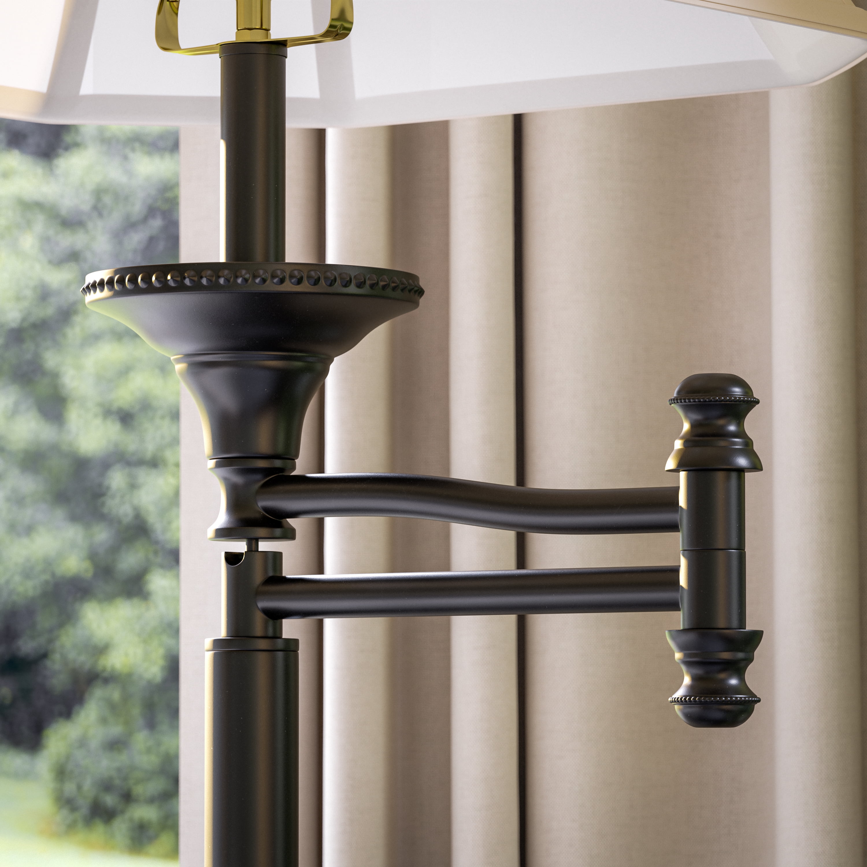 Wentworth Swing Arm Floor Lamp - Burnished Bronze