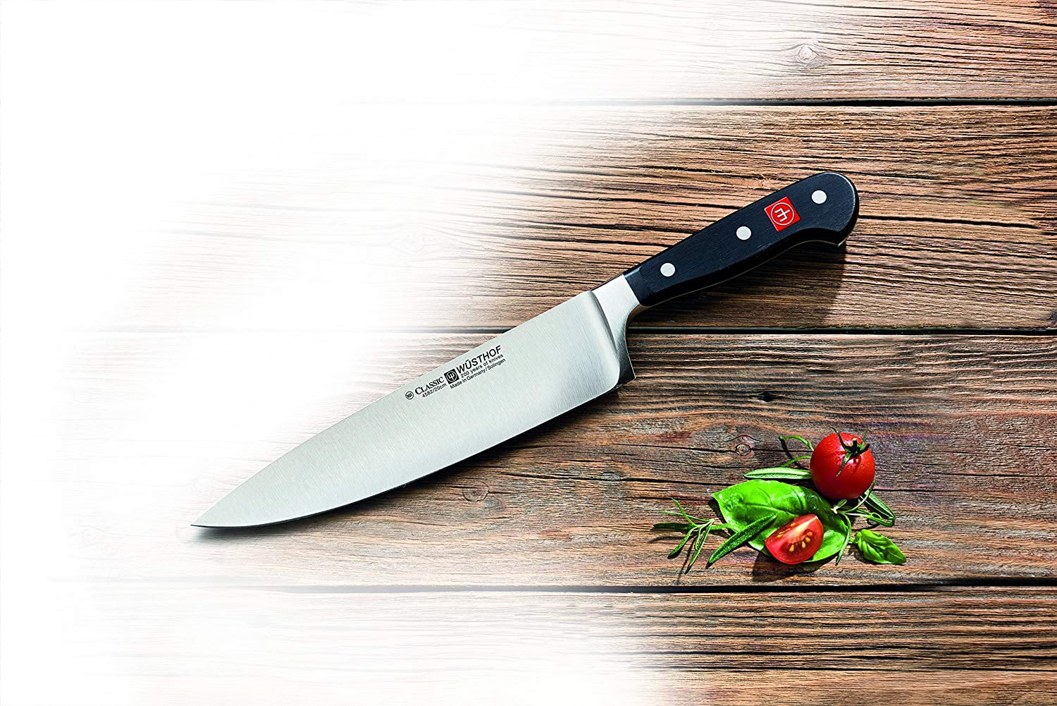 Wusthof 8" Forged Chefs Kitchen Knife: Full Tang - Straight Edge - Classic Series