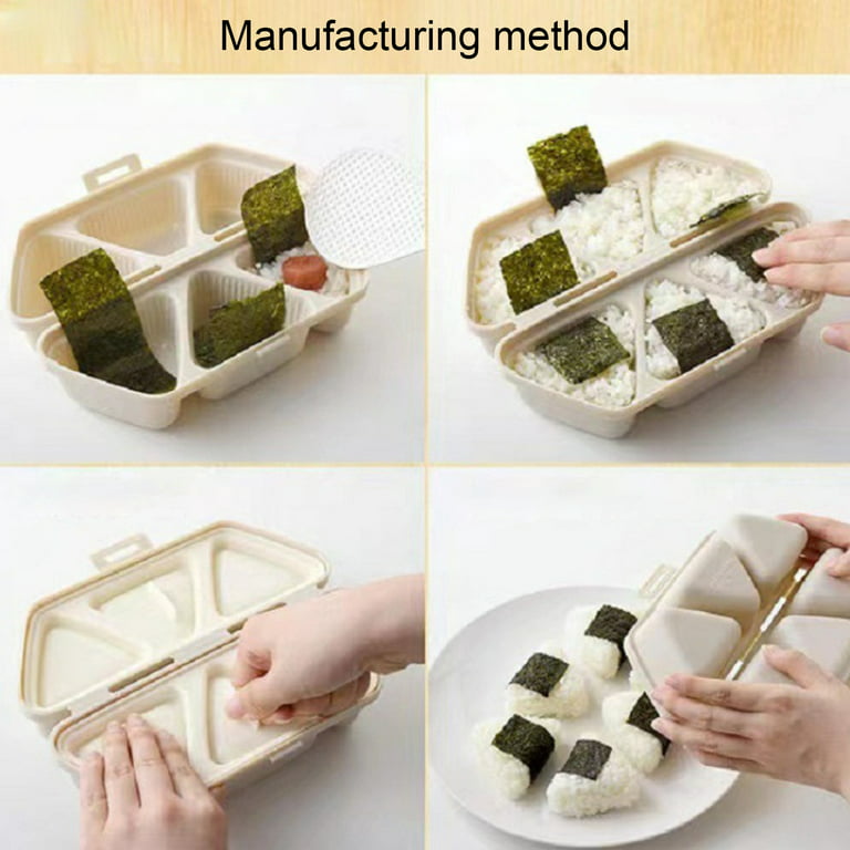 AYCCNH ayccnh 6 in 1 rice ball sushi maker bento box,multifunctional  triangle-heart-triangle sushi mold for sushi making and storage