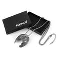 thumbnail image 6 of HZMAN Large Stainless Steel Angel Wing Feather Pendant Gothic Necklace for Men Women with 22+2 Inch Box Chain, 6 of 6