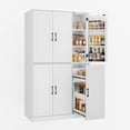 thumbnail image 2 of 67" Kitchen Pantry Storage Cabinet, Large Food Pantry with 5 Doors & 9 Adjustable Shelves, Buffet Hutch with Pull-Out Shelves & 3-Tier Door Shelves for Kitchen, Dining Room, 2 of 10