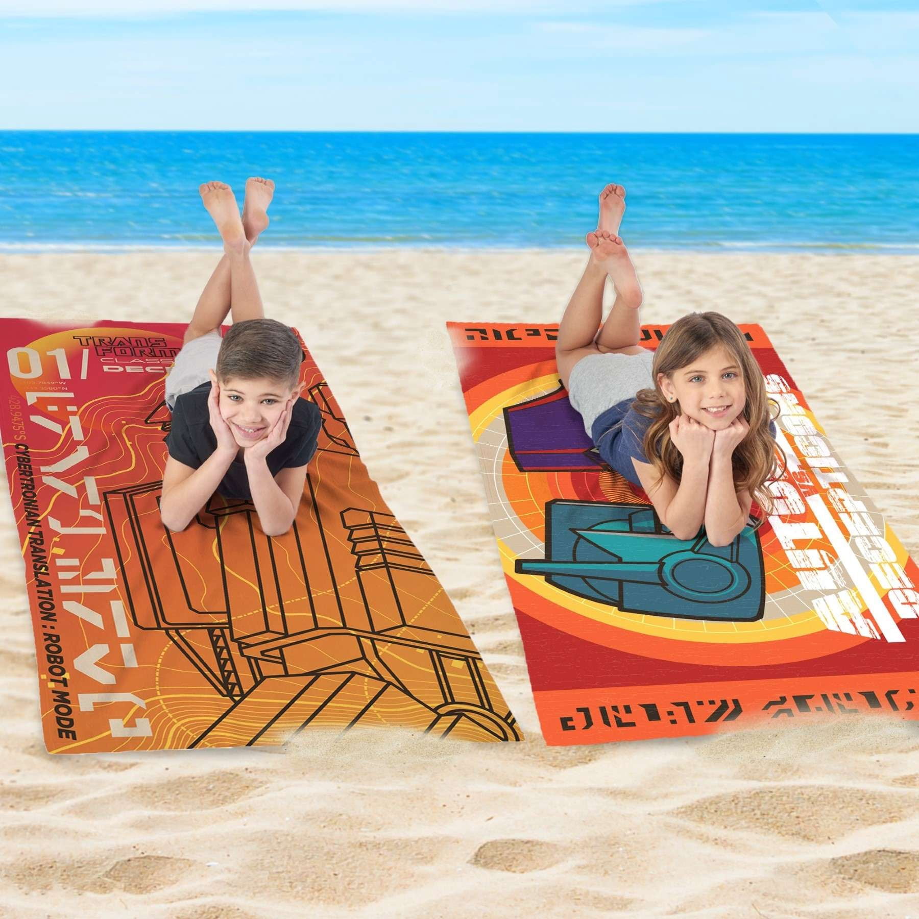 Transformer Class Decept Solar Punk B Kids 2 Pack Beach Towels