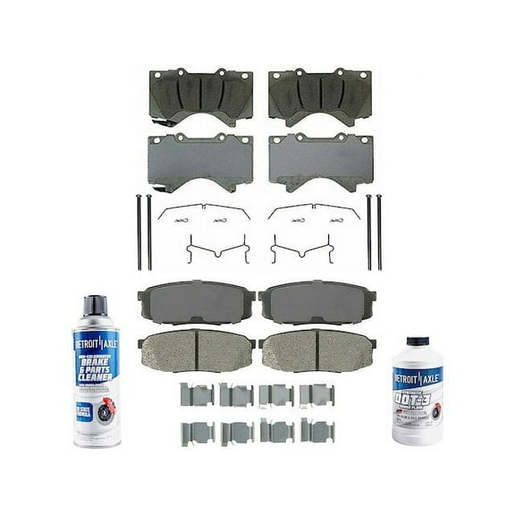Brake Pad Set - Compatible with 2008 - 2019 Toyota Sequoia 2009 2010 2011 2012 2013 2014 2015 2016 2017 2018