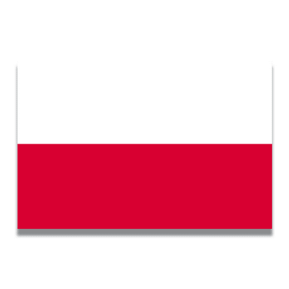 Magnet Me Up Poland Polish Flag Vinyl Automotive Magnet Decal, 4x6 Inches