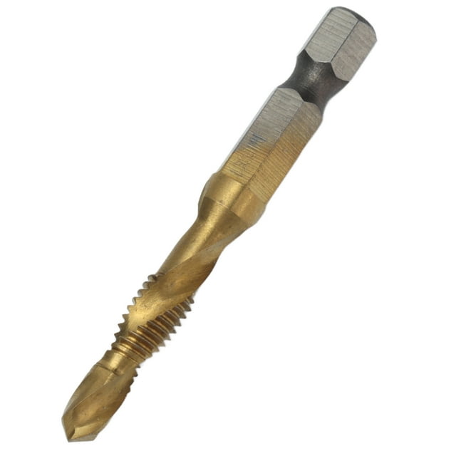 Combination Tapping Bits, Tap Drill Bit Set Metric Hex Shank For Wood For Plastic M3,M4,M5,M6,M8,M10