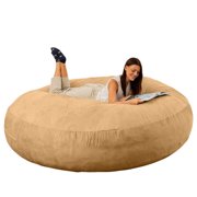 Jaxx 6-Foot Giant Bean Bag Chair, Convertible 2-in-1 Chair & Bed for Adults, Microsuede Camel