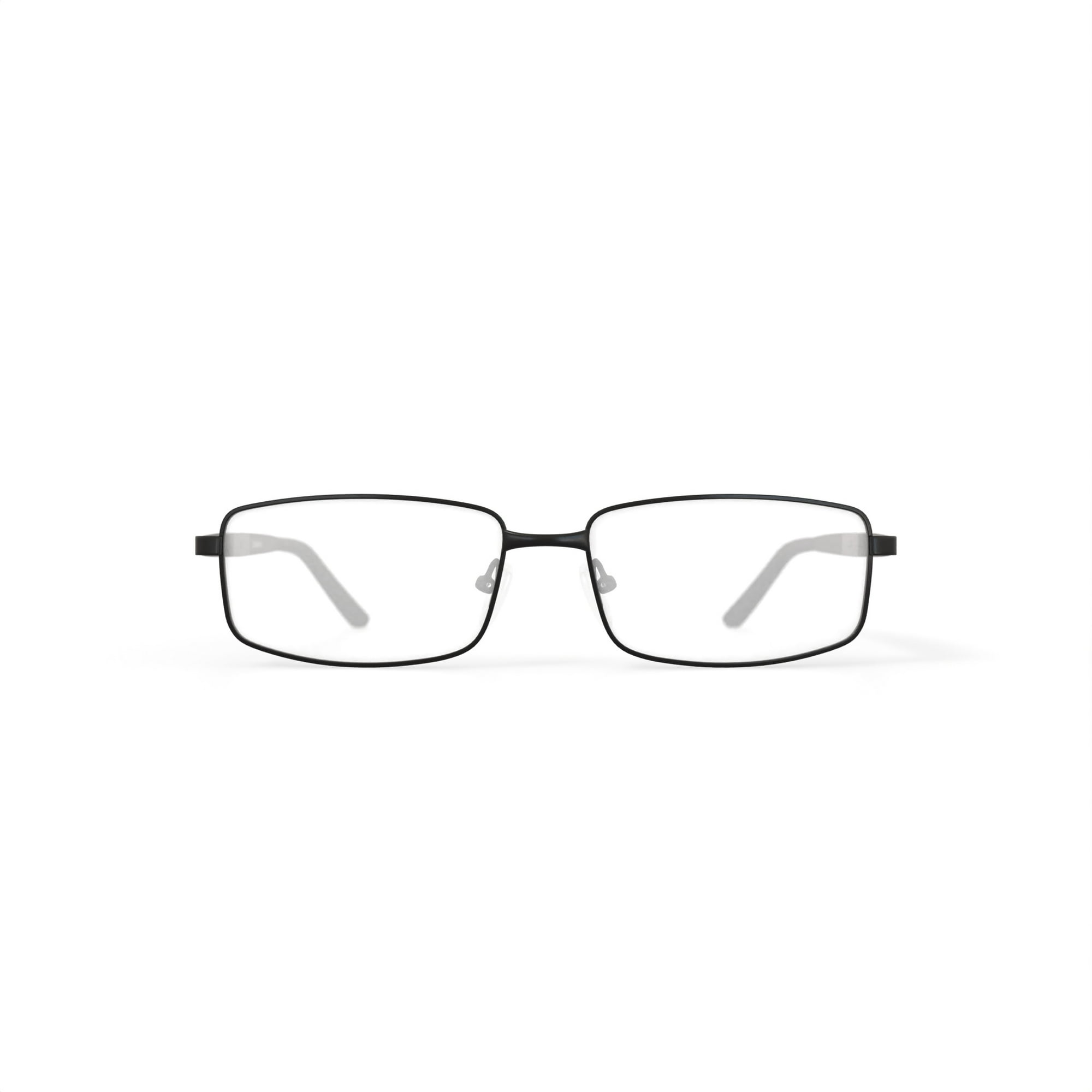 Octo 180 Men's Sportsman Rectangular Prescription Eyeglasses with Case, Black