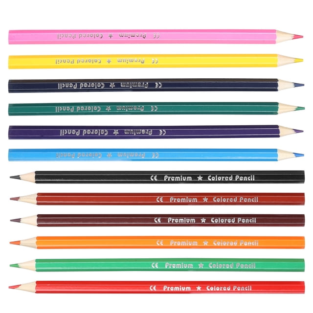 Crayon de Couleur, 12 Couleurs Crayon en Bois pour Enfants Robuste et Résistant