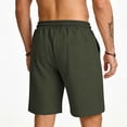 thumbnail image 6 of EOYWHK Men Shorts Athletic with Pockets Elastic Waist Athletic Shorts for Men Soft Lightweight Breathable for Basketball Running Gym Active Army Green, Size L, 6 of 9