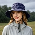 thumbnail image 5 of Women UPF 50+ Wide Brim Sun Hat, Breathable UV Protection Bucket Hat for Beach Travel, 5 of 5