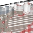 thumbnail image 3 of Pioneer Flower Floral Print Pattern Shower Curtain 72"x84", Bathroom Decorative Shower Curtain Set with 12 Hooks, Waterproof Washable, 3 of 6